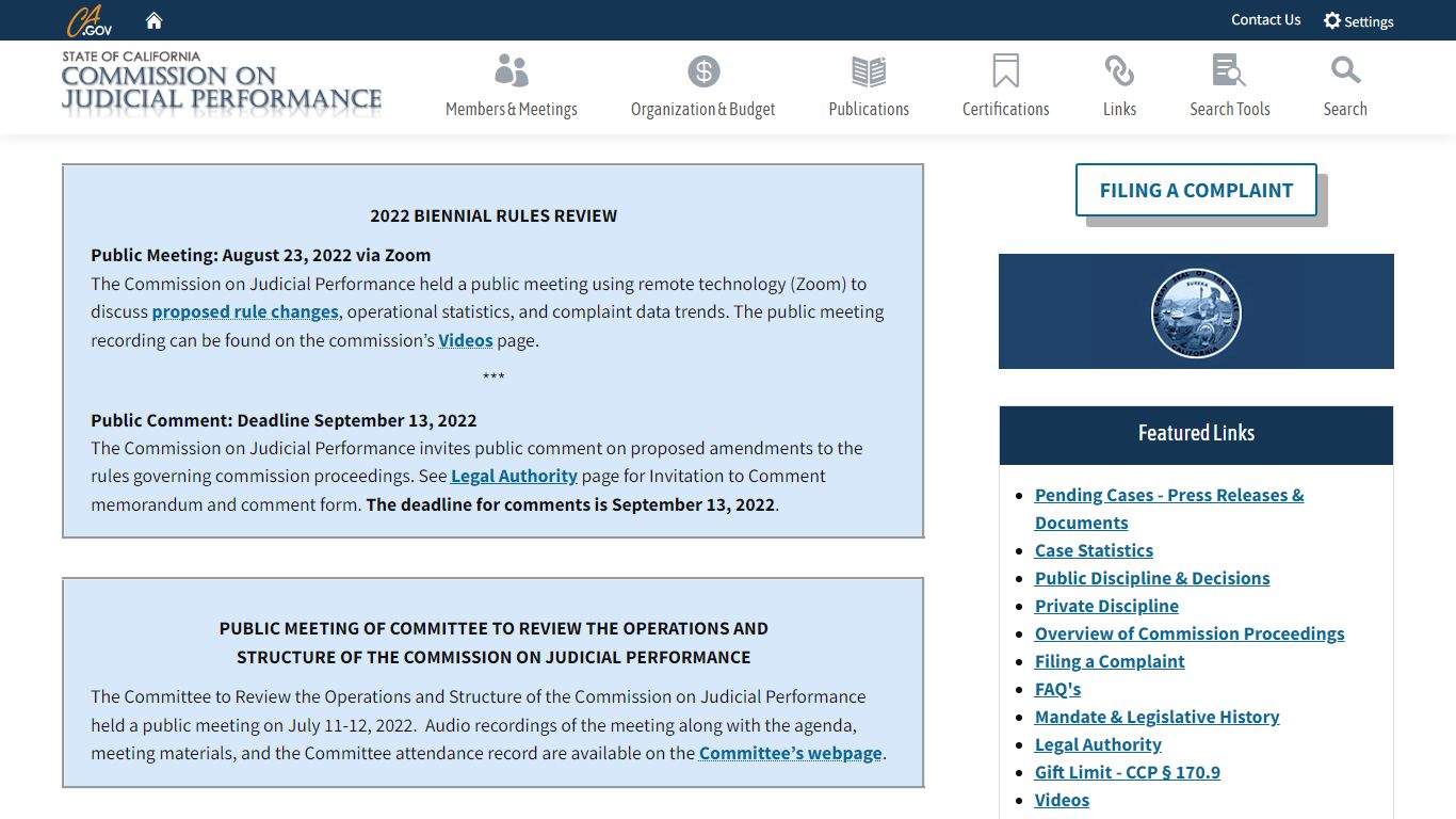 CJP | Commission on Judicial Performance - California